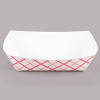2 lb. Red Check Paper Food Tray