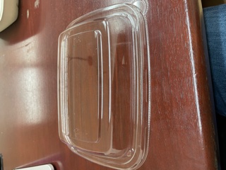 PET Lid for 25/30/32oz Rect Cont (anti-fog), 300/cs