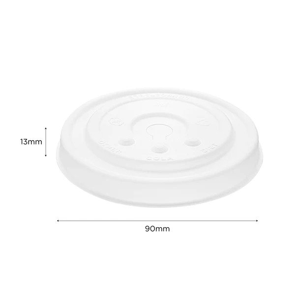 Compostable Fiber Paper Flat Lid for 32 oz Paper Cold Cup - 600/case