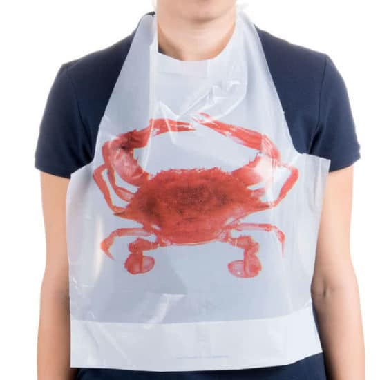 ADULT CRAB BIB, 15.5X20 WHITE 500/CS