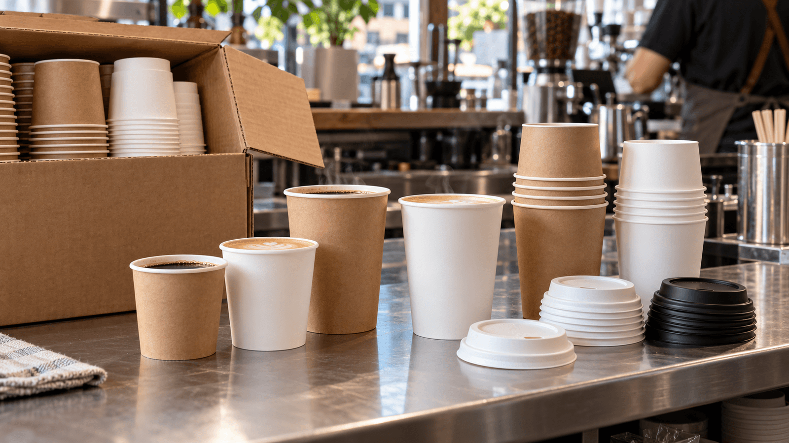 Compostable hot cups wholesale for Bay Area coffee stations