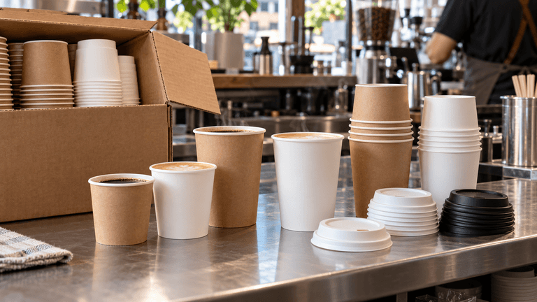 Compostable hot cups wholesale for Bay Area coffee stations