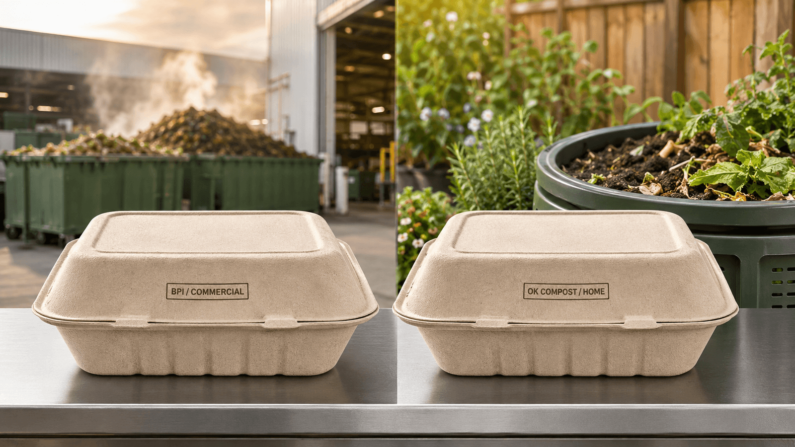 BPI Certified Vs at Home Compost