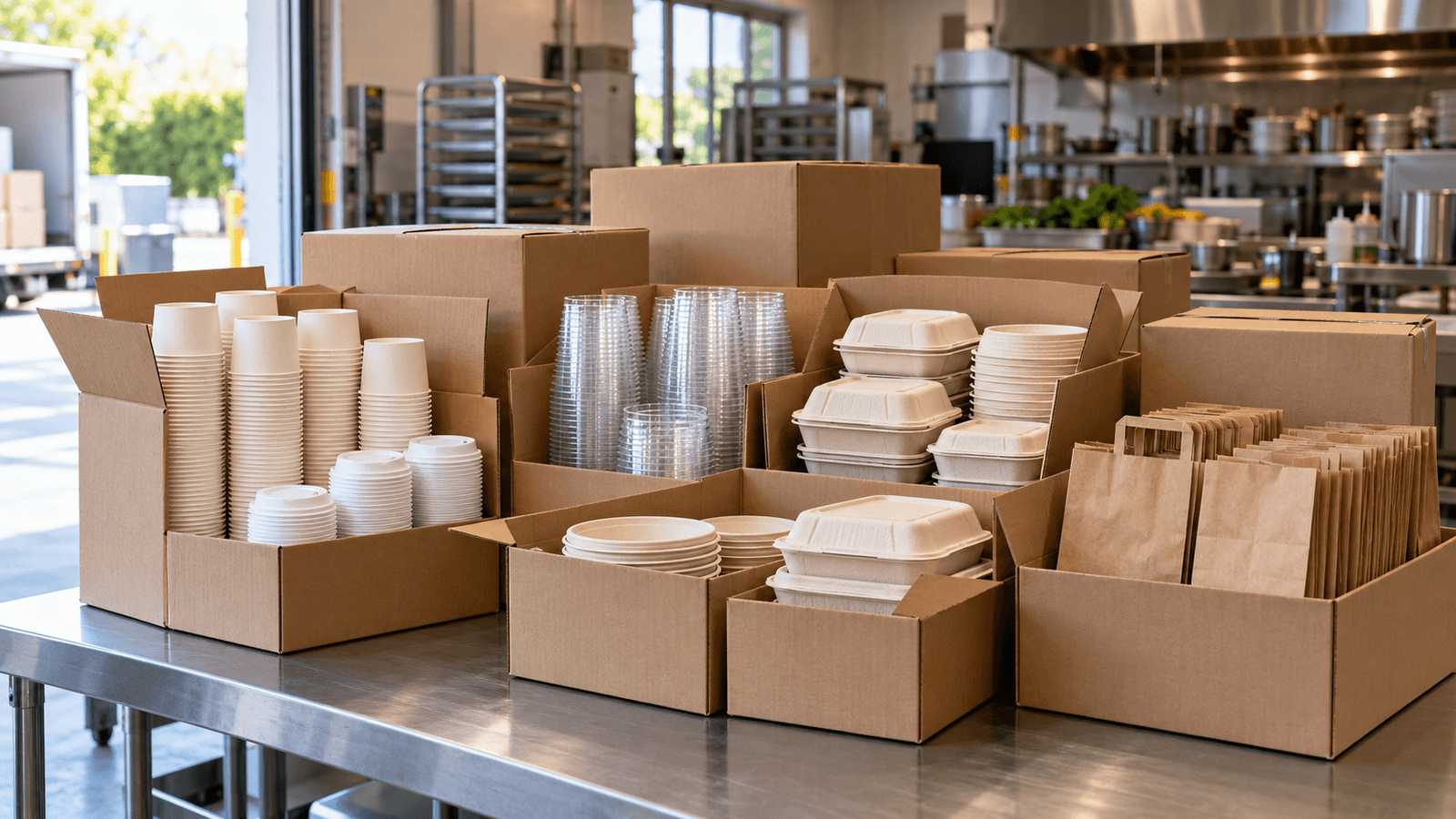 Sysco alternatives for foodservice packaging and disposables delivered to a Bay Area kitchen