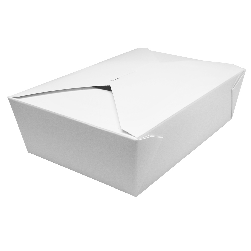 Folded White Food Container #3