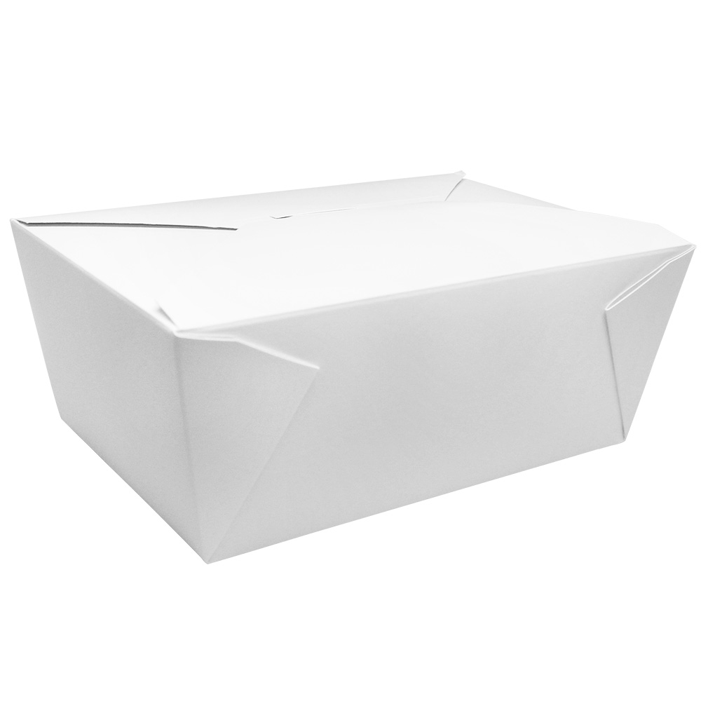 Folded White Food Container #4