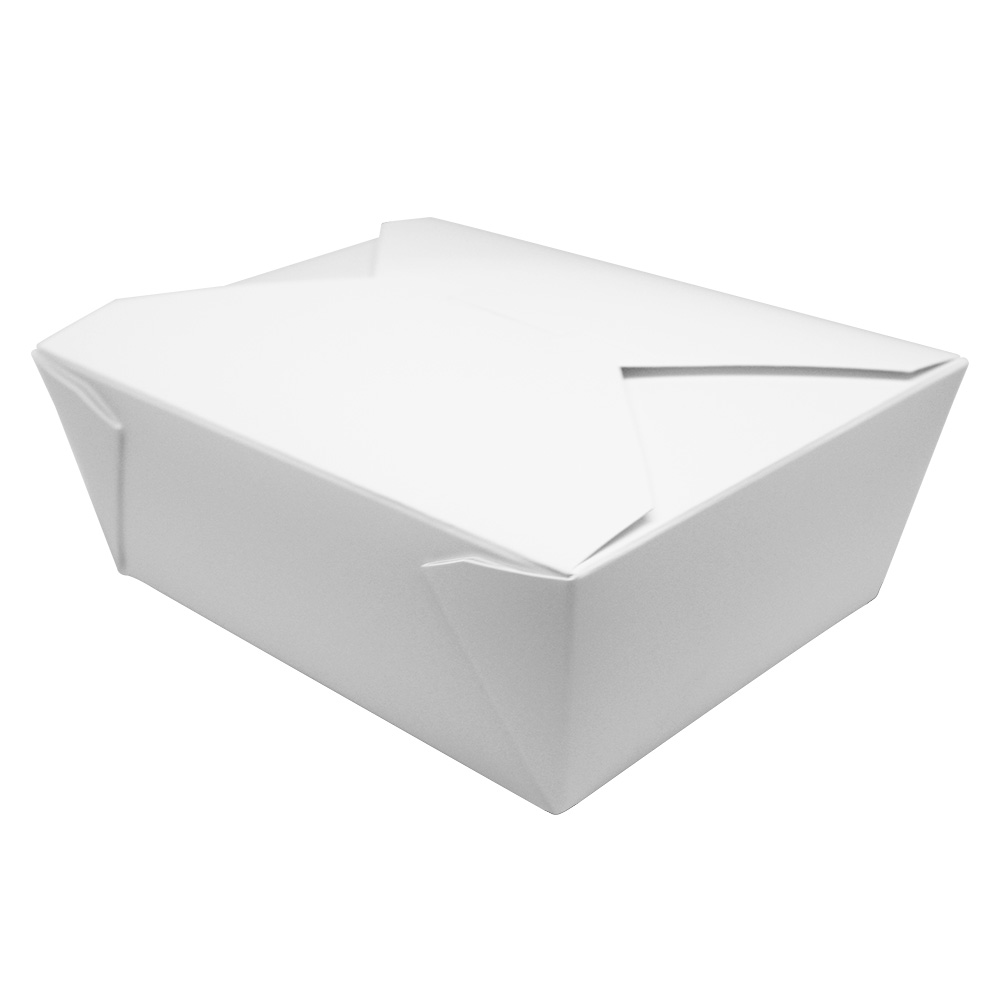 Folded White Food Container #8