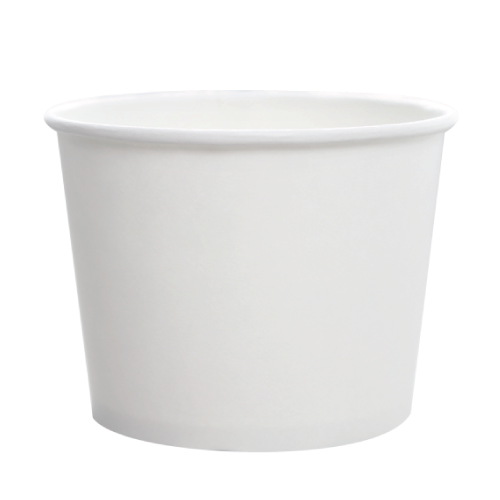 16 oz White Paper Hot Food Container - 500/case