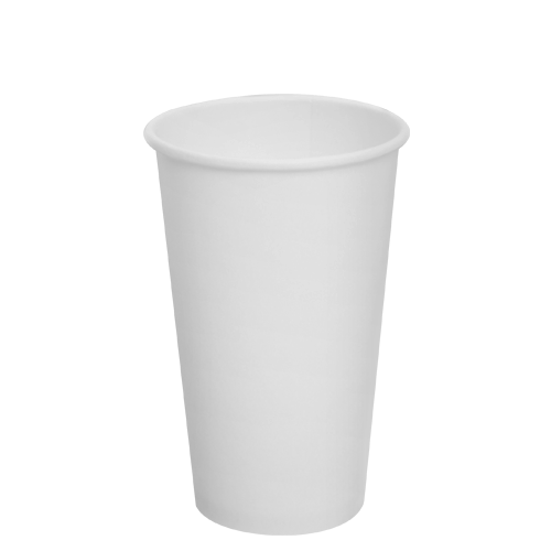 16 oz Paper Hot Cups - White