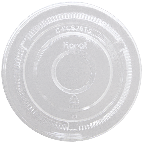 Flat Lids for 12~24 oz PET cup (Karat, 98mm), 1000/case