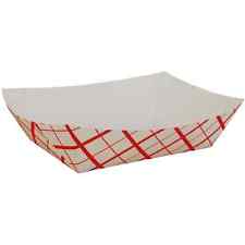 5 lb. Red Check Paper Food Tray