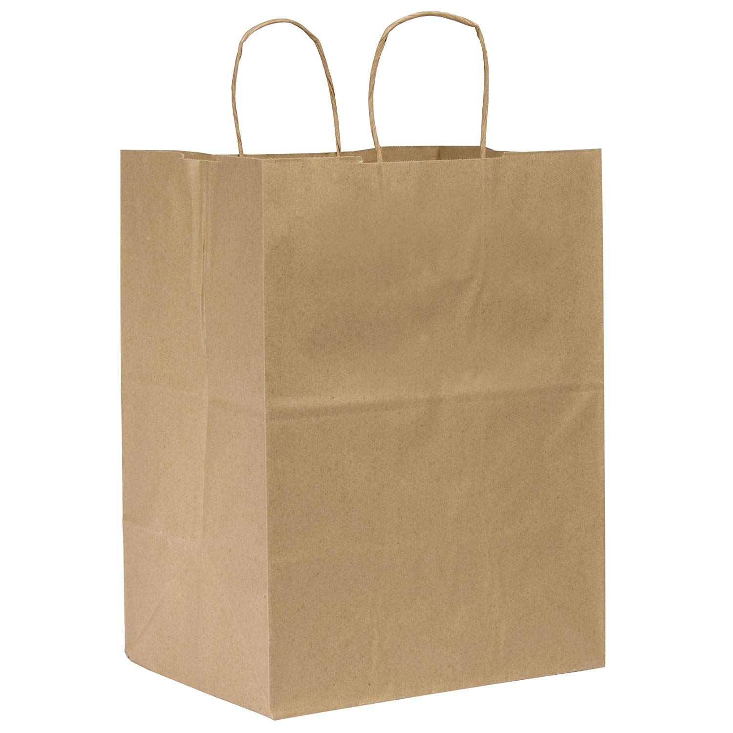 87128  Medium paper bag (65#)  With Twisted Handle  - Kraft (13x7x17) 250/case