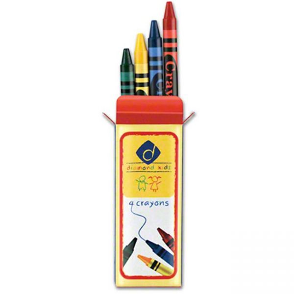 F1776CRN4 Diamond Kids Restaurant Crayons - 360 Boxes of 4 Crayons