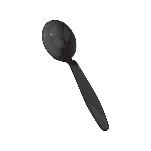 Soup Spoon, Extra Heavy‐weight/Black (100pcs/bag,10bags/ctn)_PS