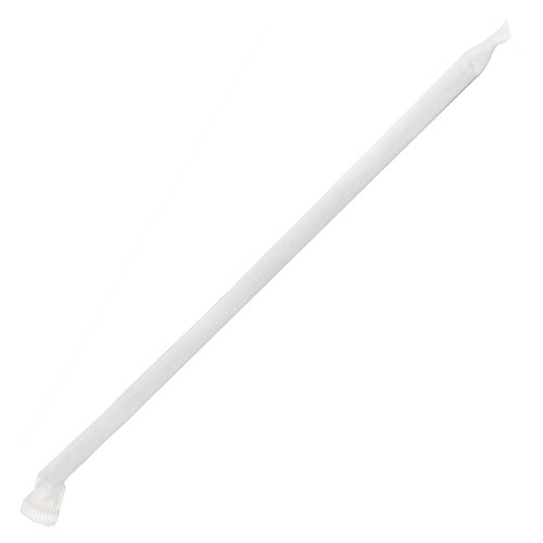 Jumbo Paper WRAPPED Straws, Clear_7.75