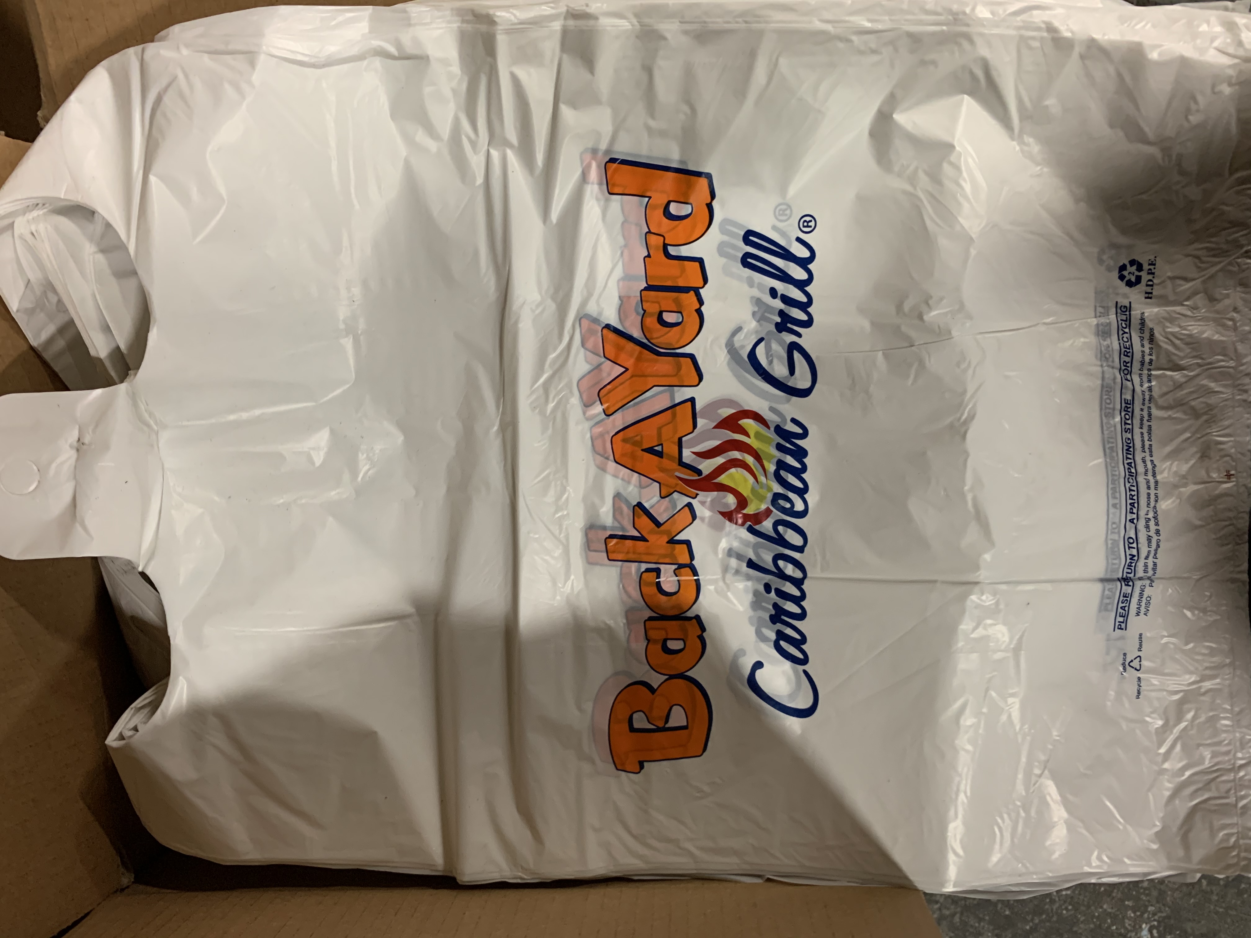 TS-BAYCG-R3BZL  FT-275  T-shirt Bags ,  12 x 7 x 22, 16 mic, White Film, 1000/cs