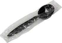 U3522B    Individually  WRAPPED Soup spoon, Heavy-Weight/Black (1000pcs/ctn)_PS