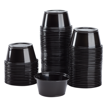 FP-P325-PPB     3.25 oz. Black portion container,  2500/case