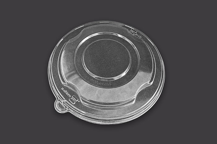 PET Lid for 32, 48oz fiber round bowl, 300/cs