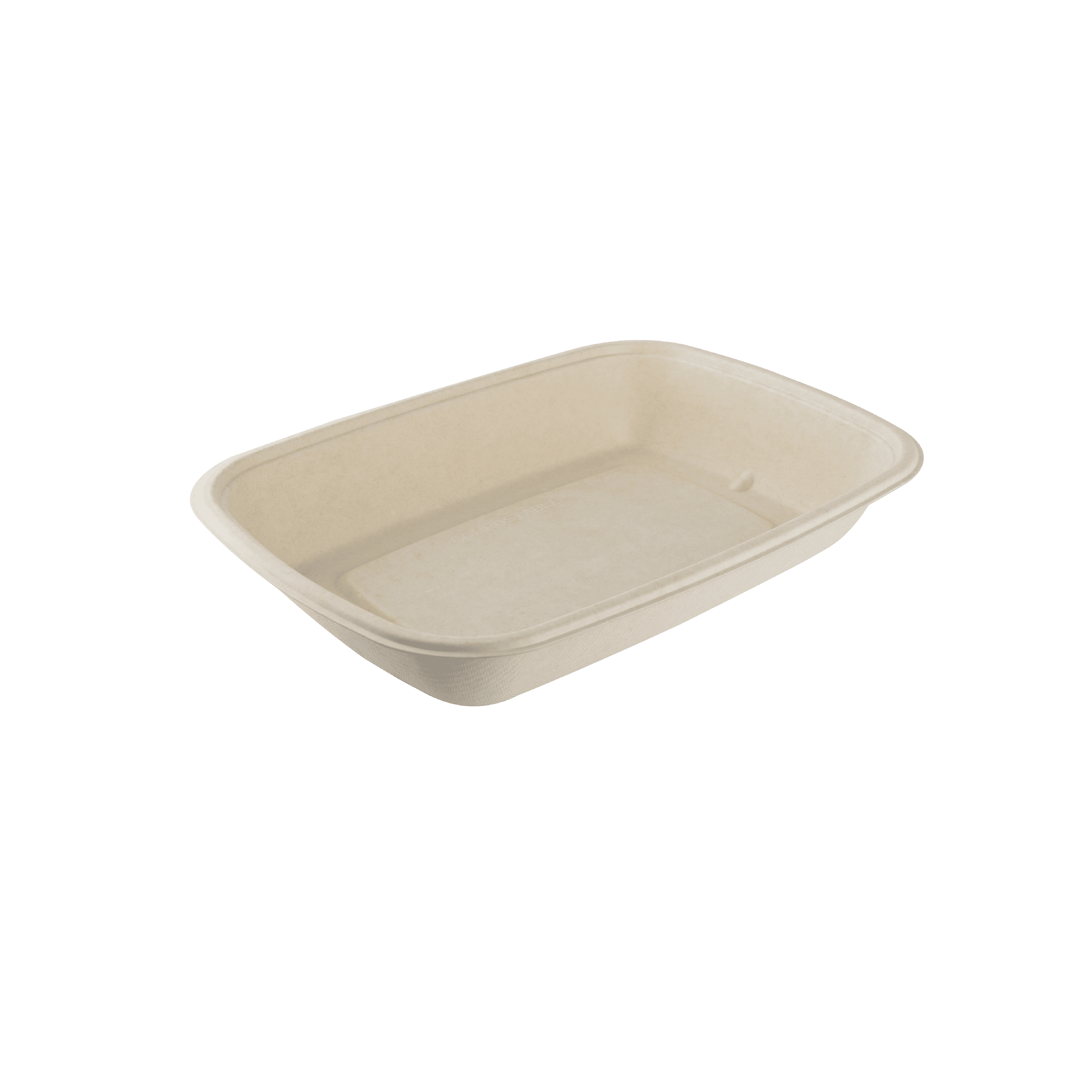 24oz -1 Compartment Planet Choice Fiber Rectangular Container - Coated