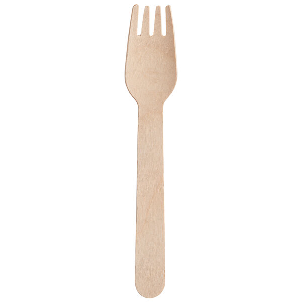 Wooden Compostable Fork, Heavy Weight - 1000/case