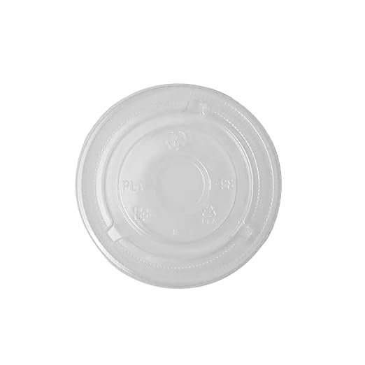 Flat Lids for 9-24 oz PLA cup - No Hole - 1000/case